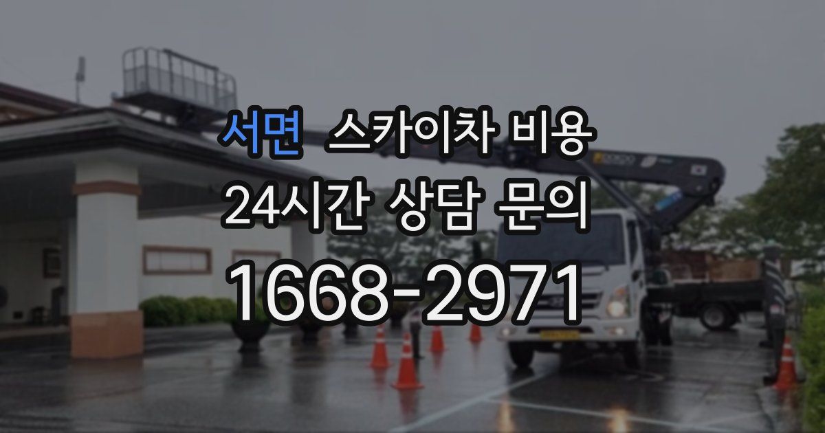 서면 스카이차 비용