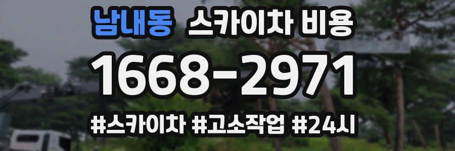 남내동 스카이차 비용