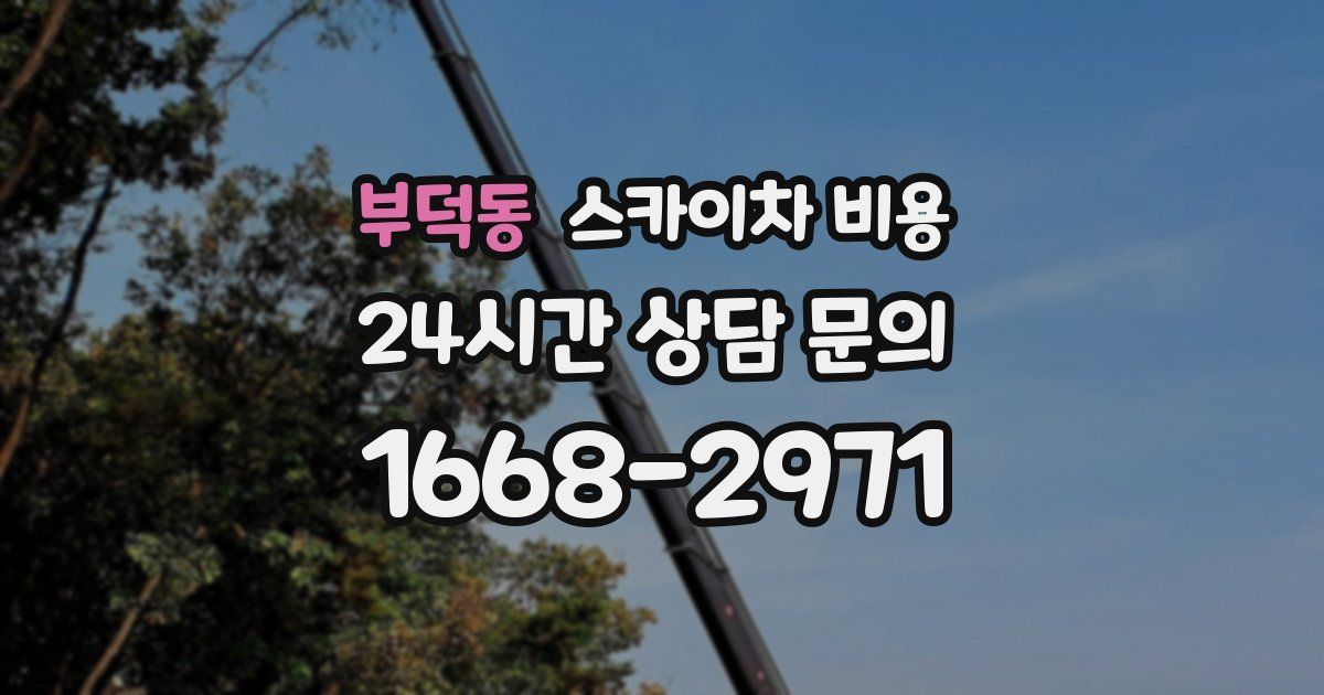 부덕동 스카이차 비용