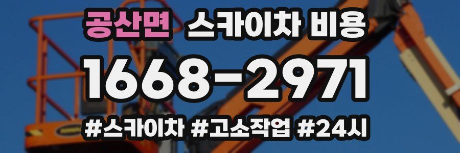 공산면 스카이차 비용