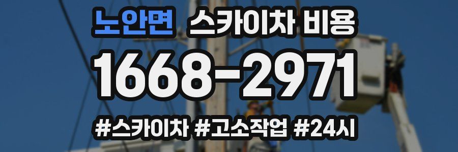 노안면 스카이차 비용
