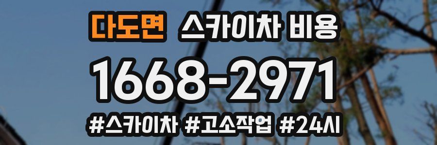 다도면 스카이차 비용