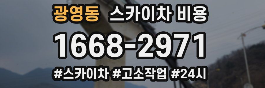 광영동 스카이차 비용