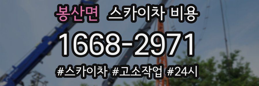 봉산면 스카이차 비용