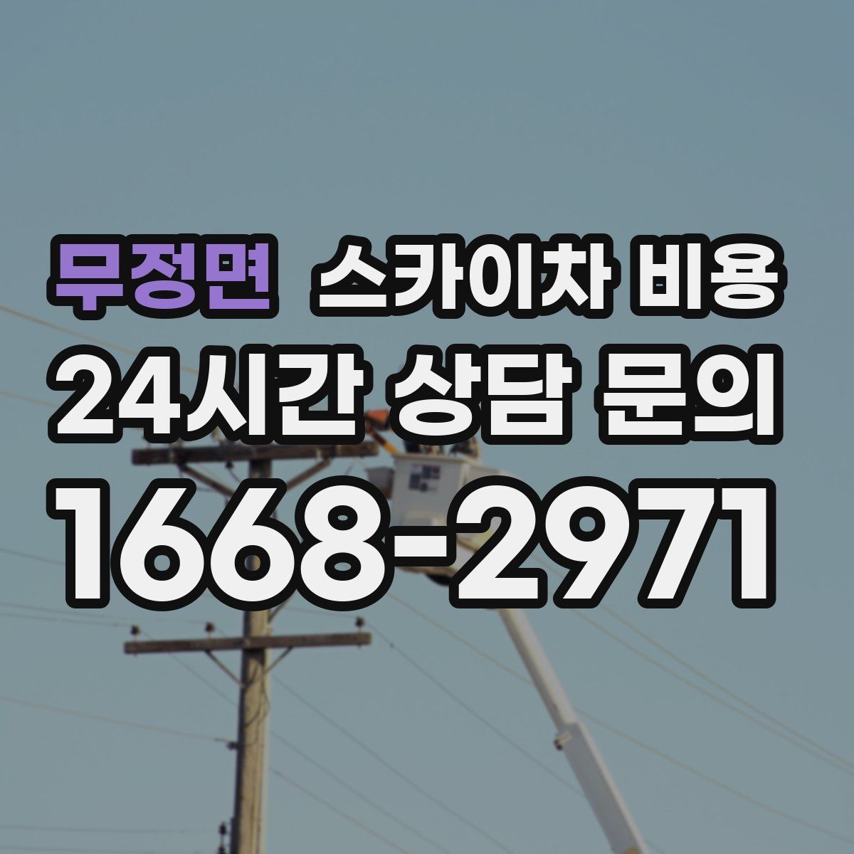 무정면 스카이차 비용