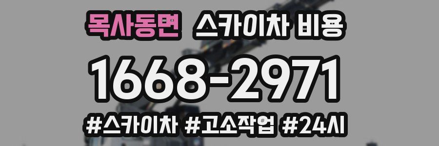 목사동면 스카이차 비용