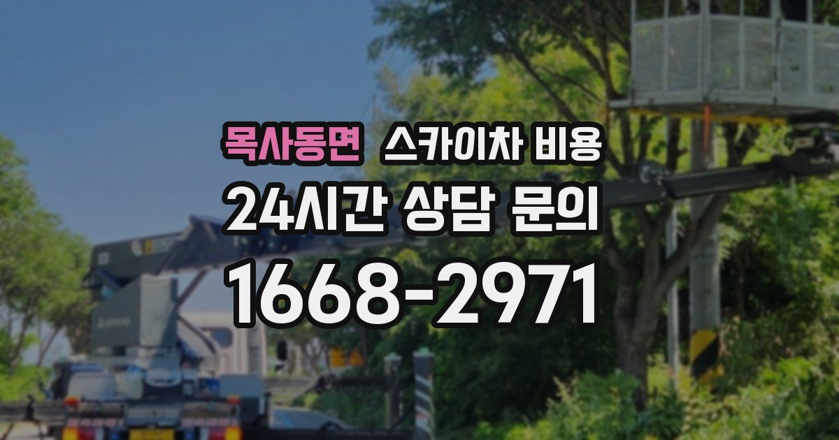 목사동면 스카이차 비용