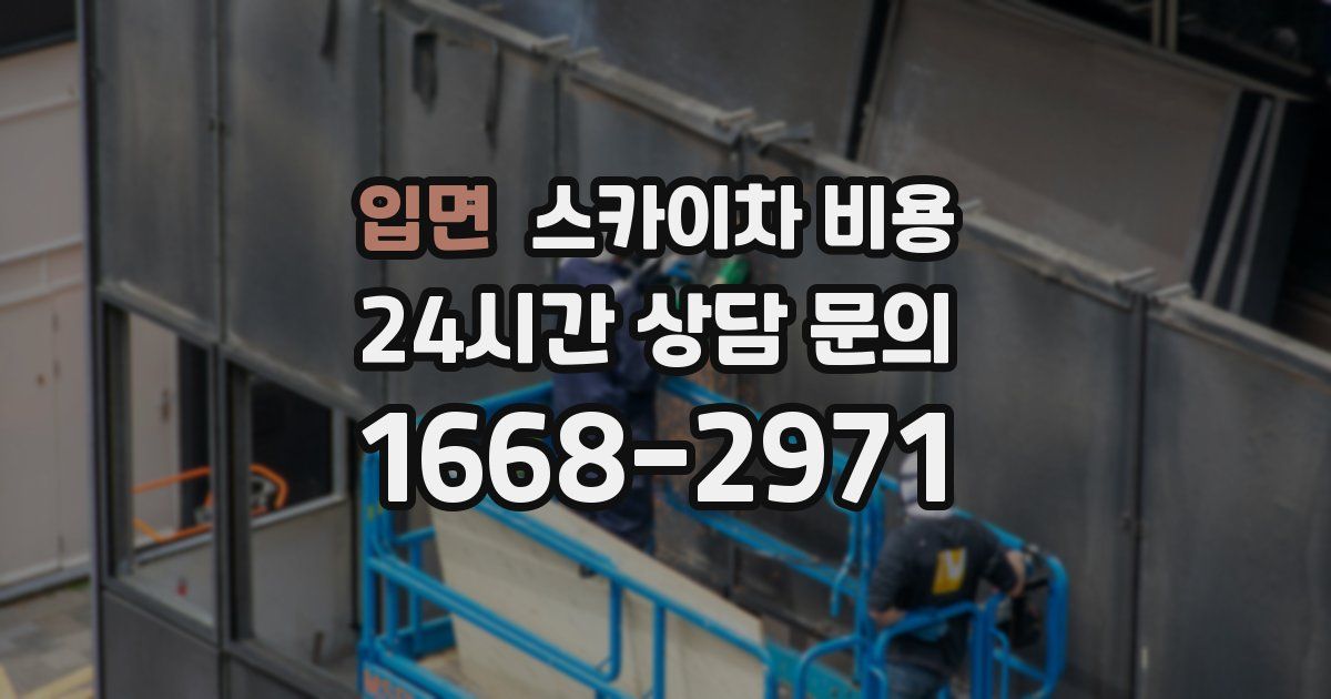 입면 스카이차 비용