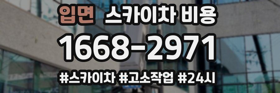 입면 스카이차 비용