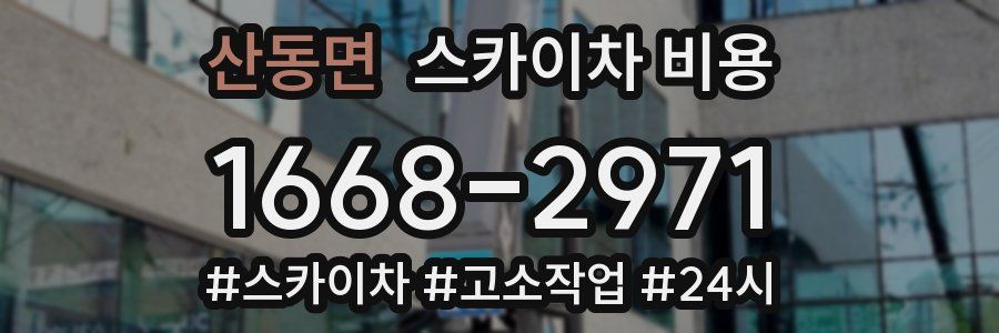 산동면 스카이차 비용