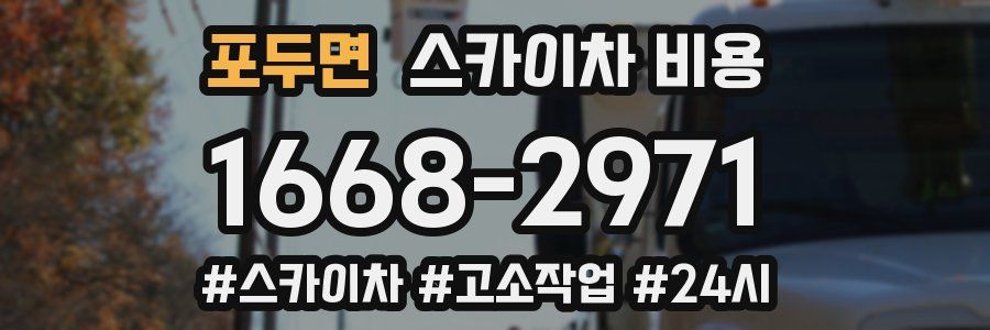 포두면 스카이차 비용