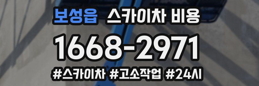 보성읍 스카이차 비용