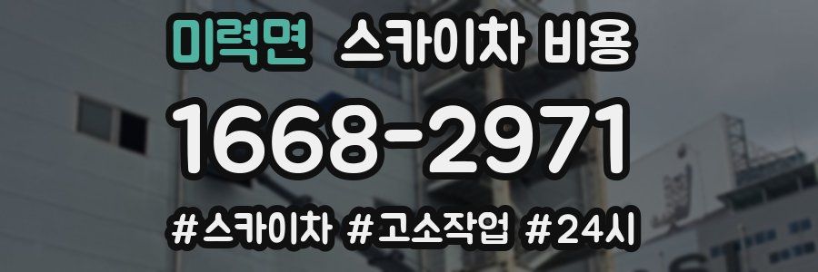 미력면 스카이차 비용