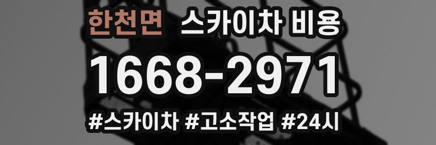 한천면 스카이차 비용