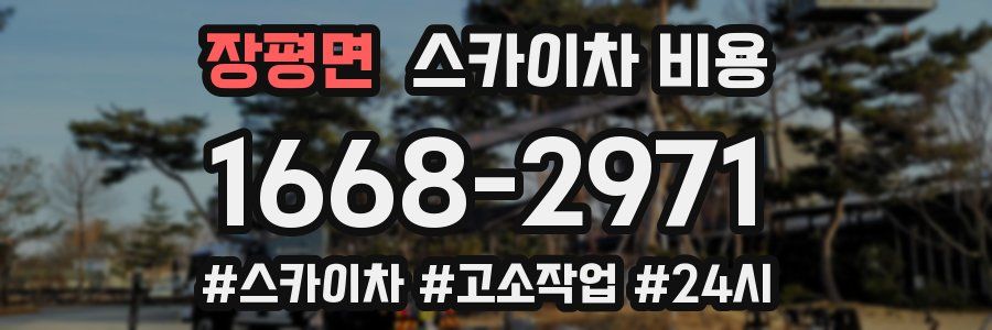 장평면 스카이차 비용