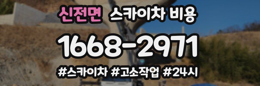 신전면 스카이차 비용