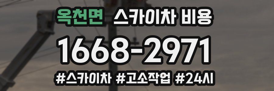 옥천면 스카이차 비용