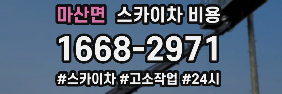 마산면 스카이차 비용