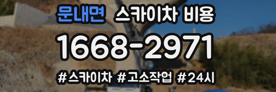 문내면 스카이차 비용