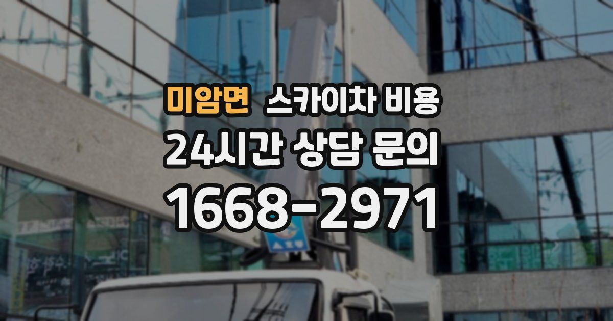 미암면 스카이차 비용