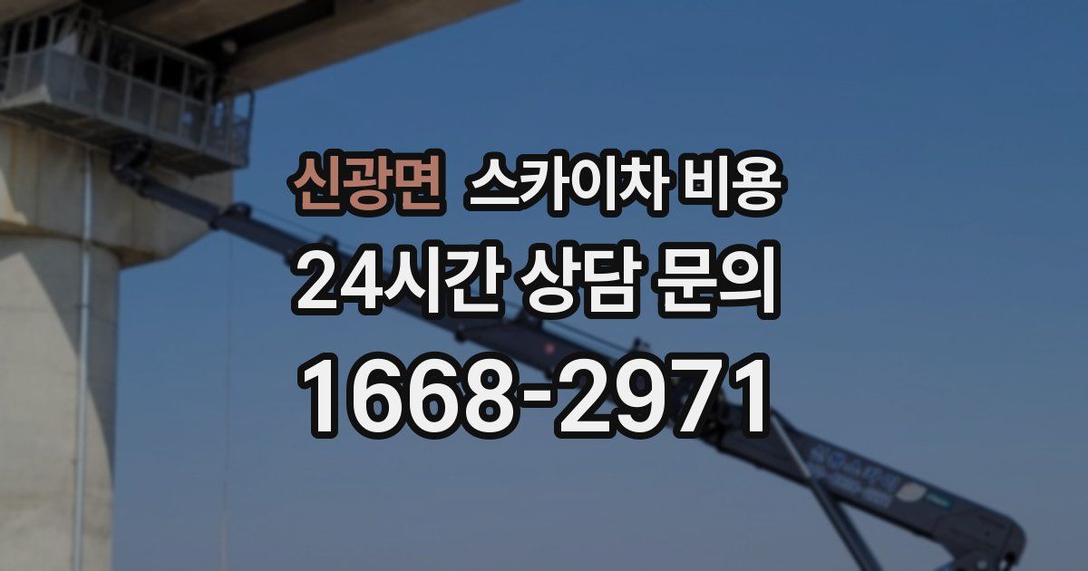 신광면 스카이차 비용