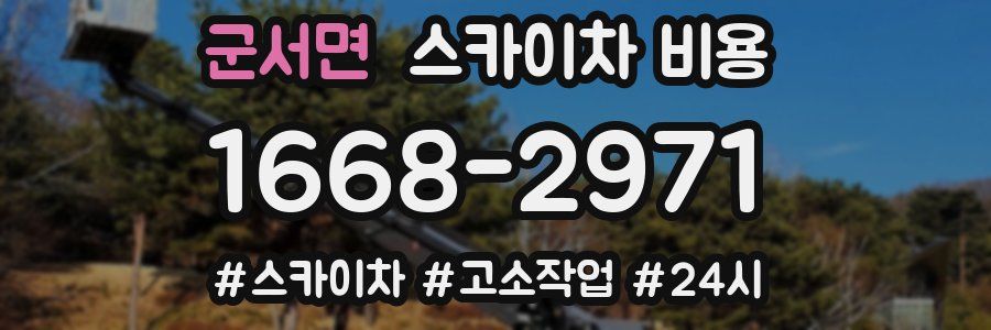 군서면 스카이차 비용