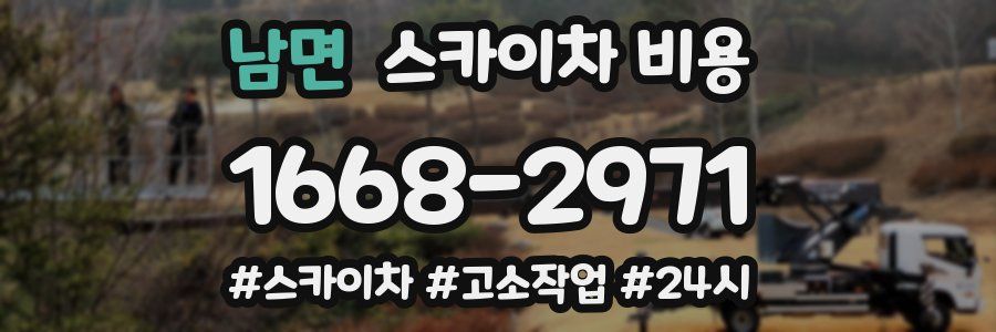 남면 스카이차 비용