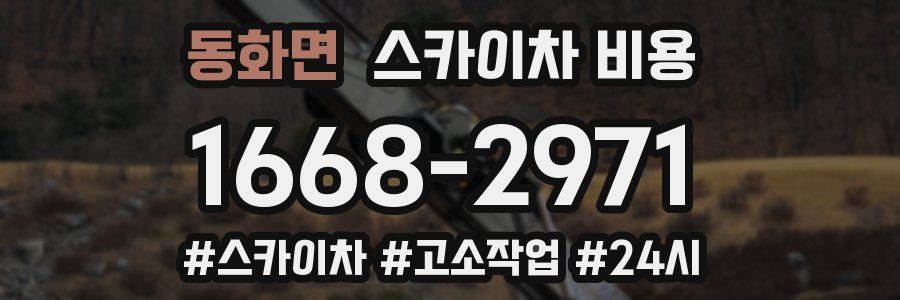 동화면 스카이차 비용