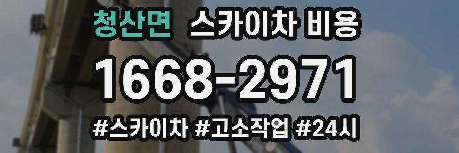 청산면 스카이차 비용