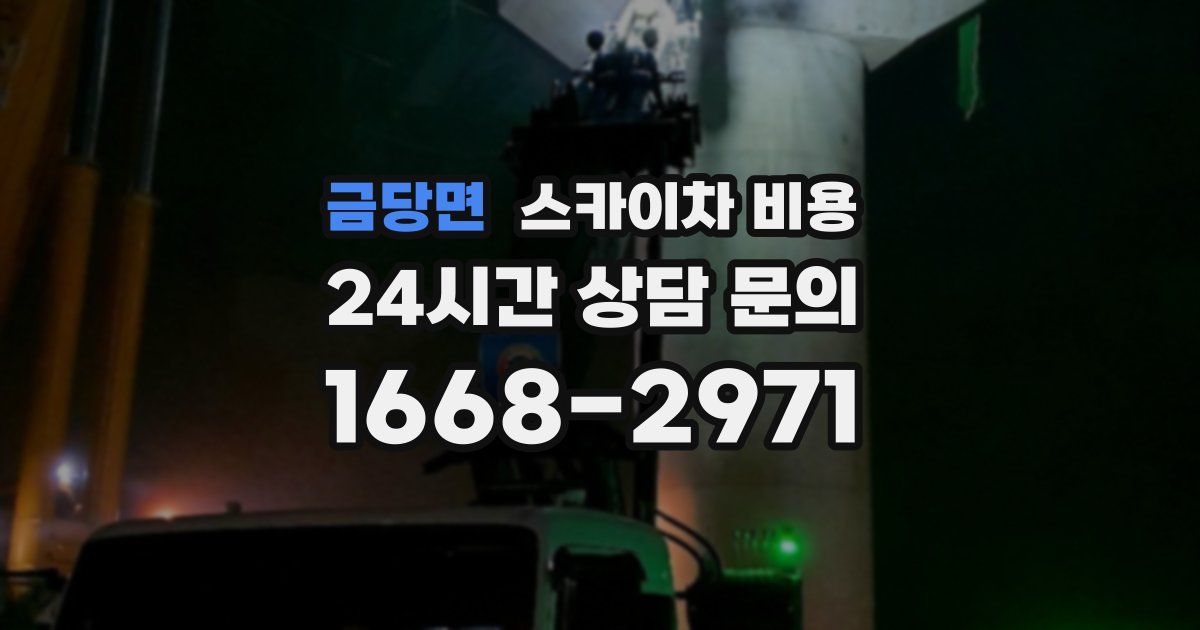 금당면 스카이차 비용