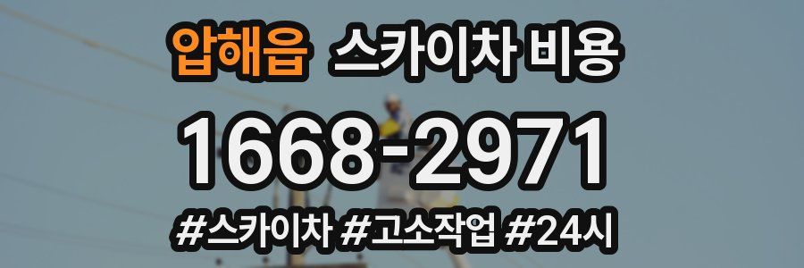 압해읍 스카이차 비용