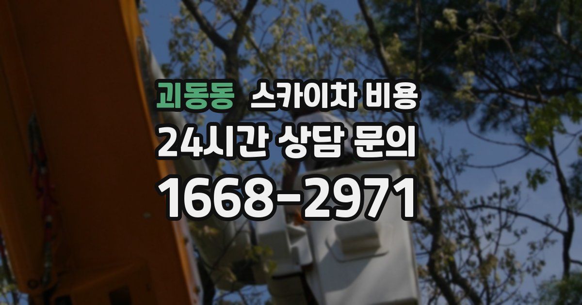 괴동동 스카이차 비용