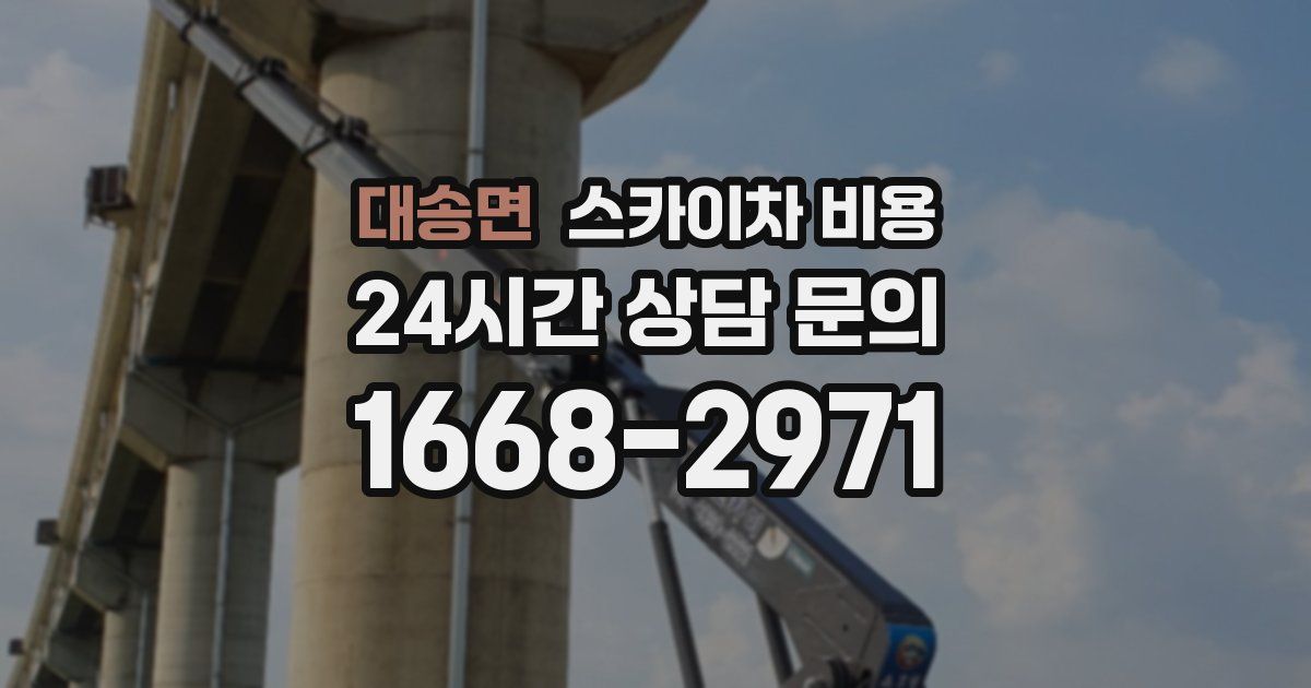 대송면 스카이차 비용