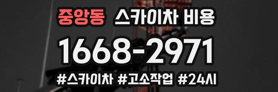 중앙동 스카이차 비용