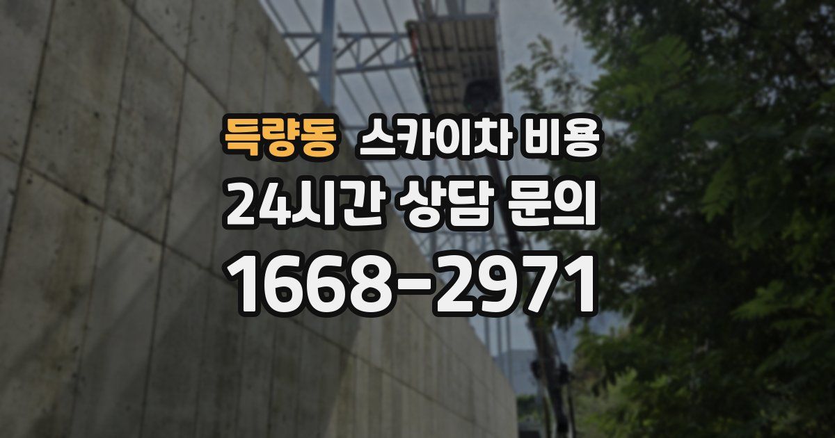 득량동 스카이차 비용