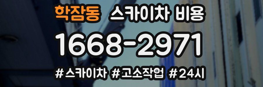 학잠동 스카이차 비용