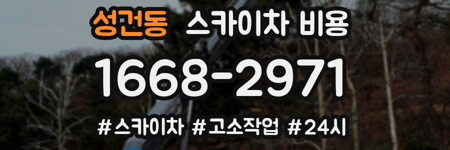 성건동 스카이차 비용