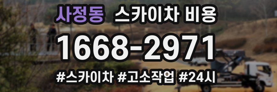 사정동 스카이차 비용