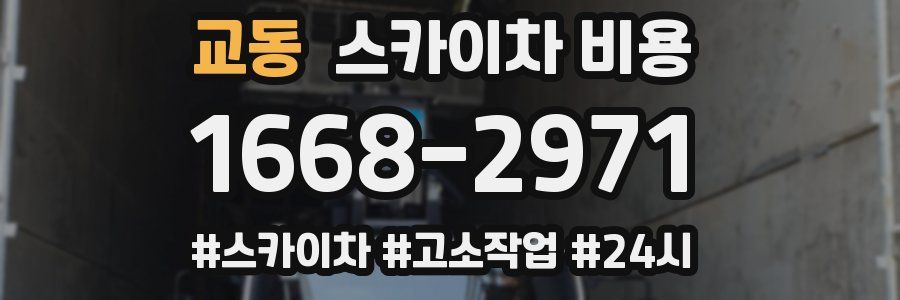 교동 스카이차 비용