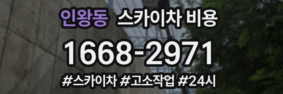 인왕동 스카이차 비용