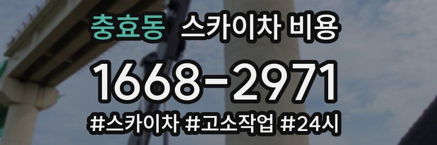 충효동 스카이차 비용