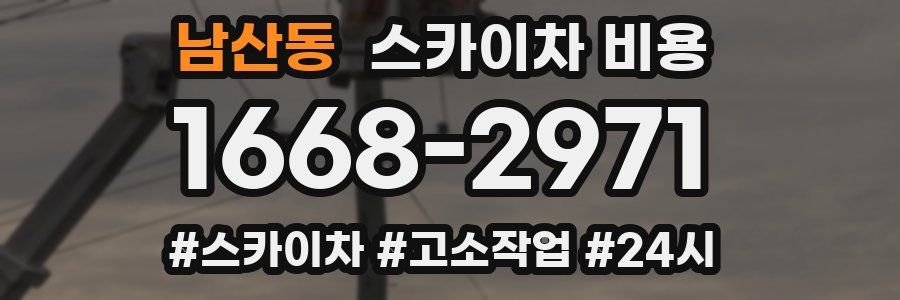 남산동 스카이차 비용