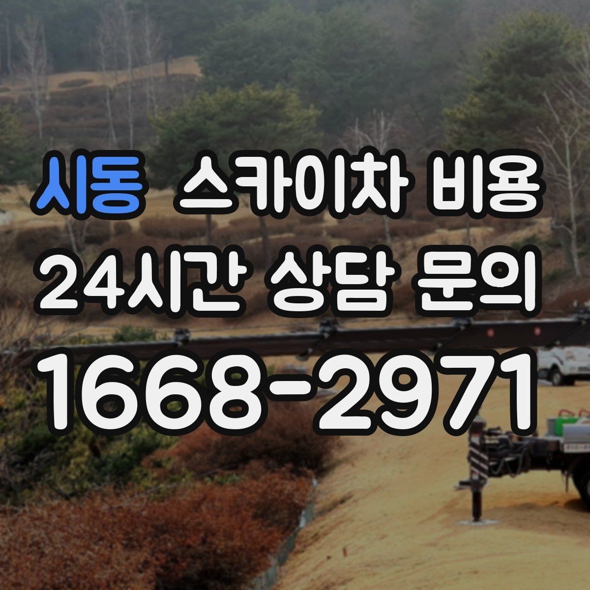 시동 스카이차 비용 야간 작업이 필요한 경우 비용에 영향 있을까