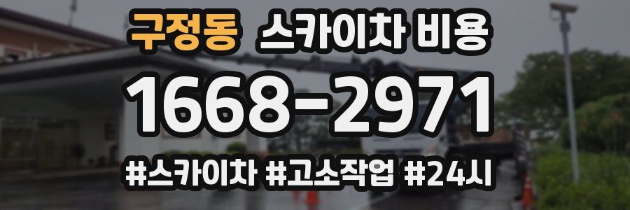 구정동 스카이차 비용