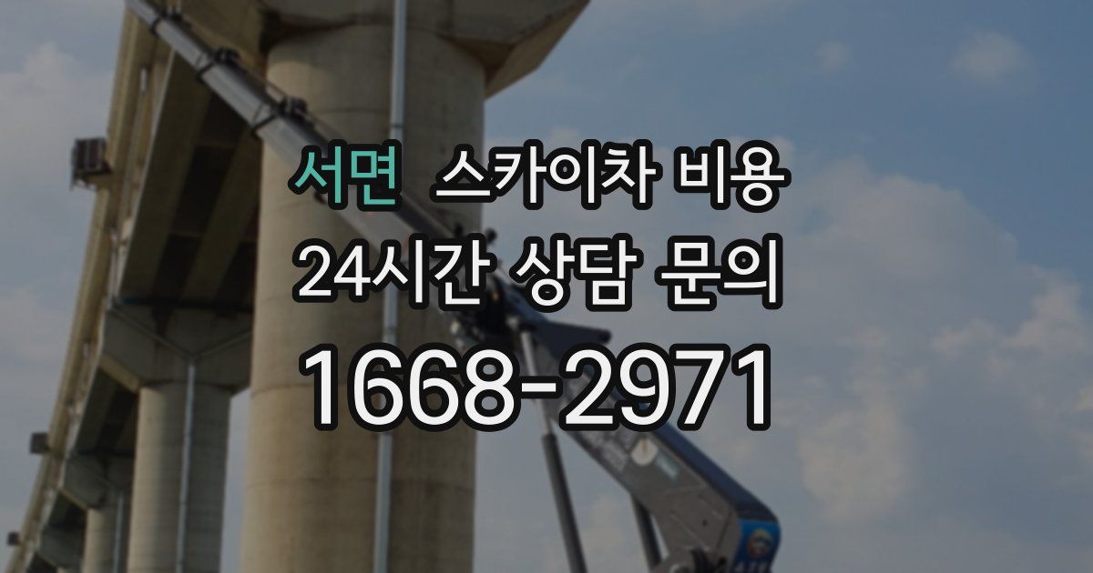 서면 스카이차 비용