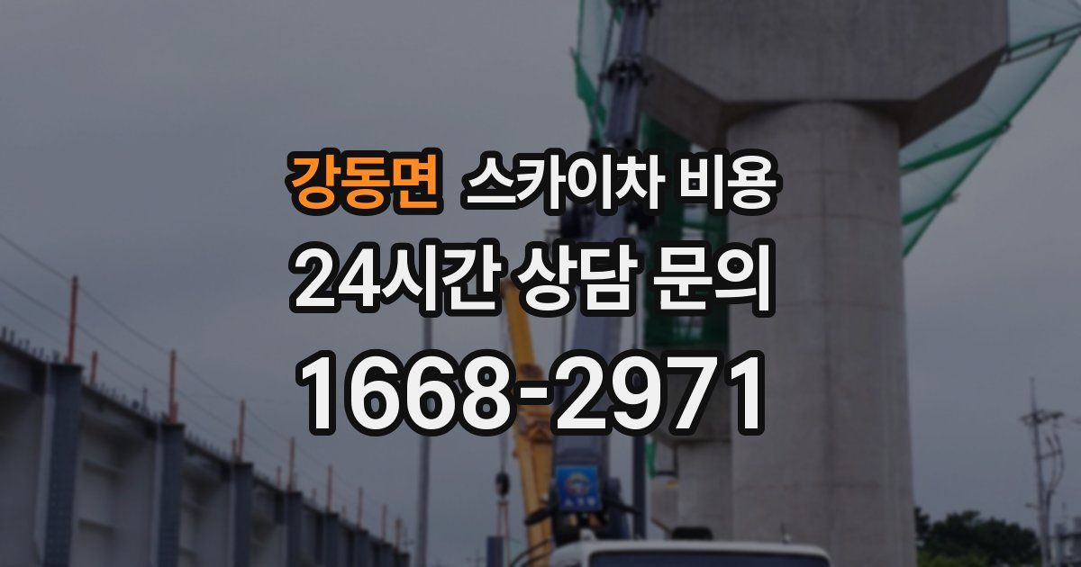 강동면 스카이차 비용