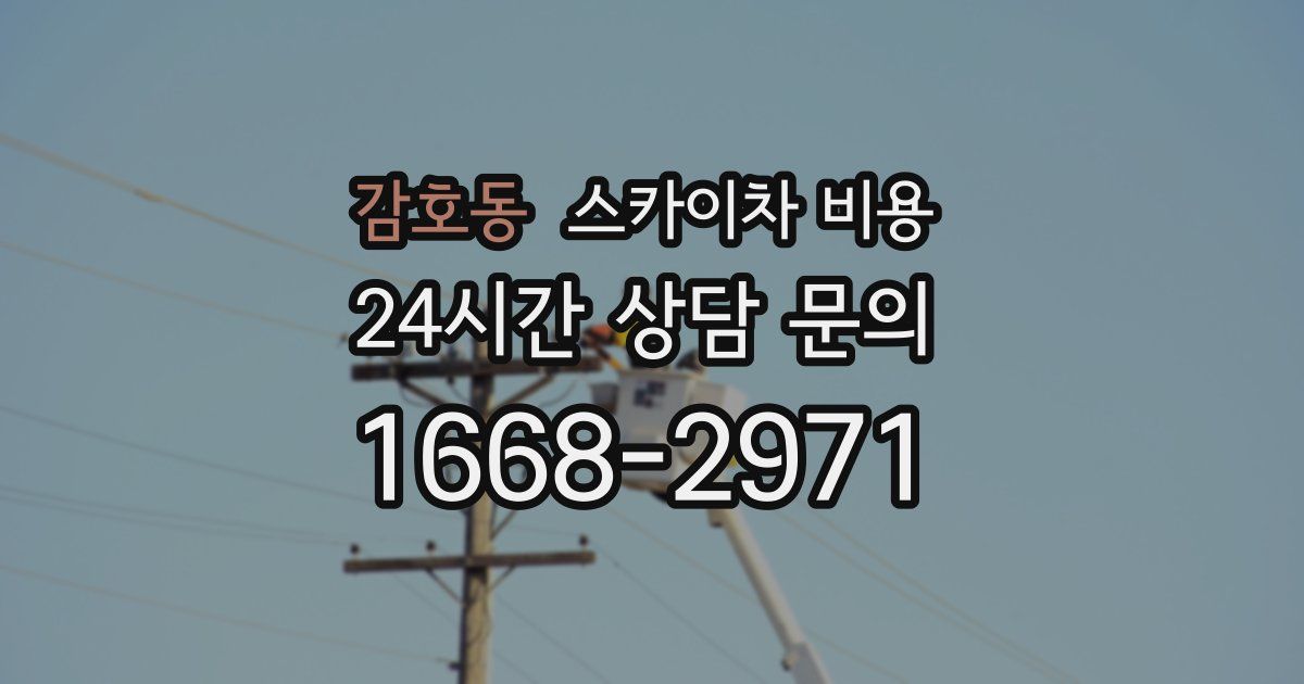 감호동 스카이차 비용