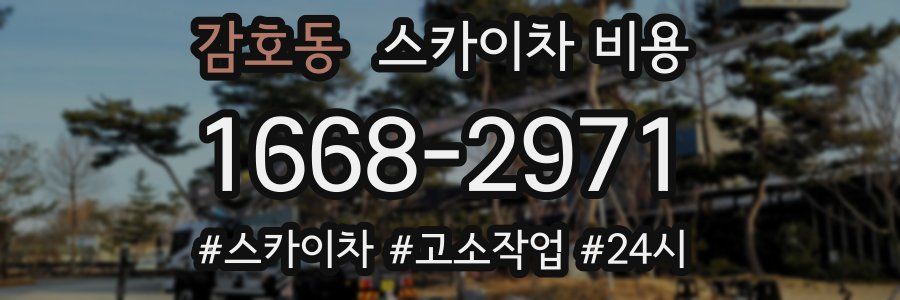 감호동 스카이차 비용