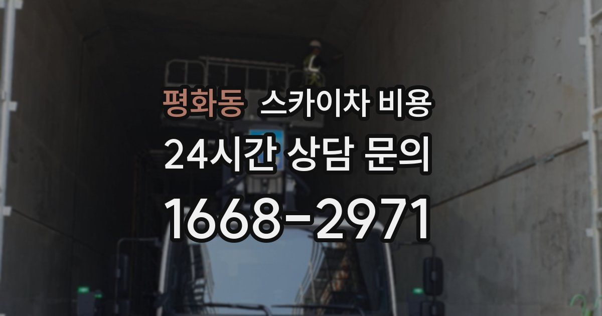 평화동 스카이차 비용