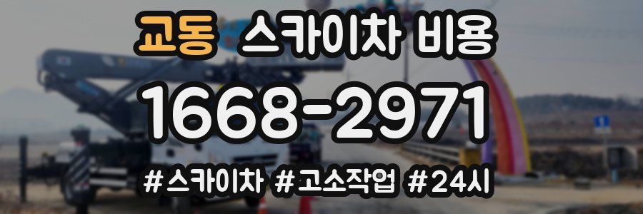 교동 스카이차 비용